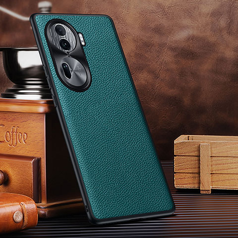 Funda Lujo Cuero Carcasa DL1 para Oppo Reno11 Pro 5G Cian