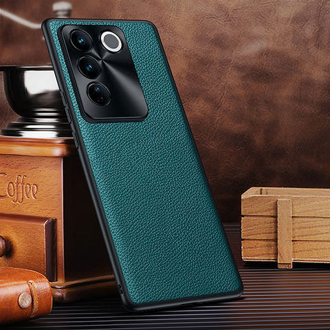 Funda Lujo Cuero Carcasa DL1 para Vivo V27 Pro 5G Cian