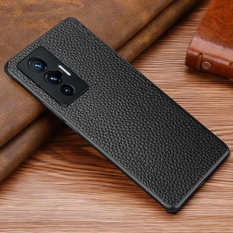 Funda Lujo Cuero Carcasa DL1 para Vivo X70 5G Negro