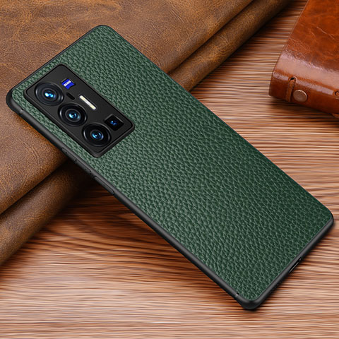 Funda Lujo Cuero Carcasa DL1 para Vivo X70 Pro+ Plus 5G Verde