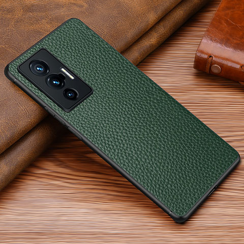 Funda Lujo Cuero Carcasa DL1 para Vivo X70t Verde