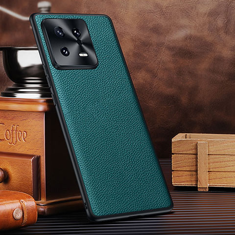 Funda Lujo Cuero Carcasa DL1 para Xiaomi Mi 13 5G Cian