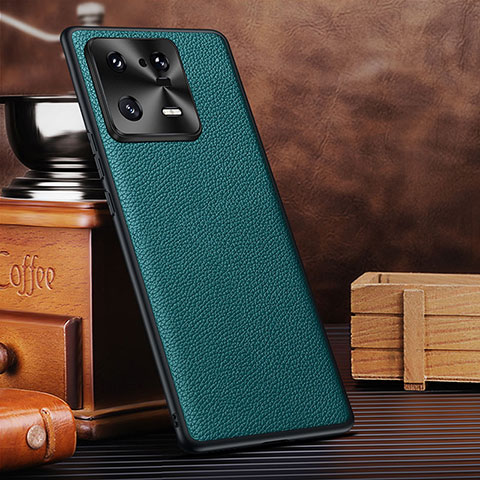 Funda Lujo Cuero Carcasa DL1 para Xiaomi Mi 13 Pro 5G Cian