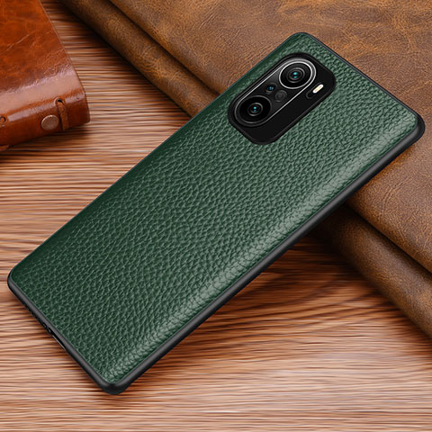 Funda Lujo Cuero Carcasa DL1 para Xiaomi Redmi K40 5G Verde