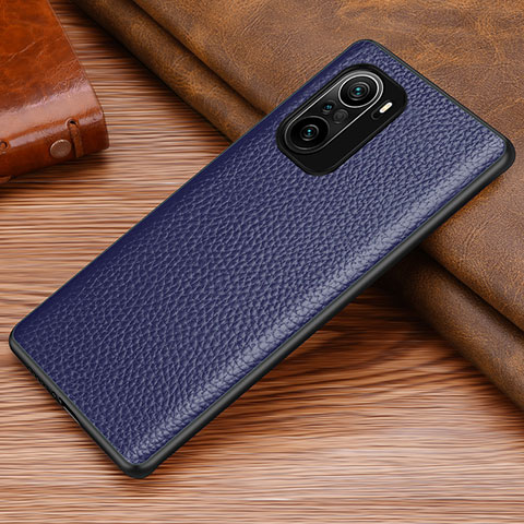 Funda Lujo Cuero Carcasa DL1 para Xiaomi Redmi K40 Pro 5G Azul