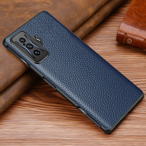 Funda Lujo Cuero Carcasa DL1 para Xiaomi Redmi K50 Gaming 5G Azul