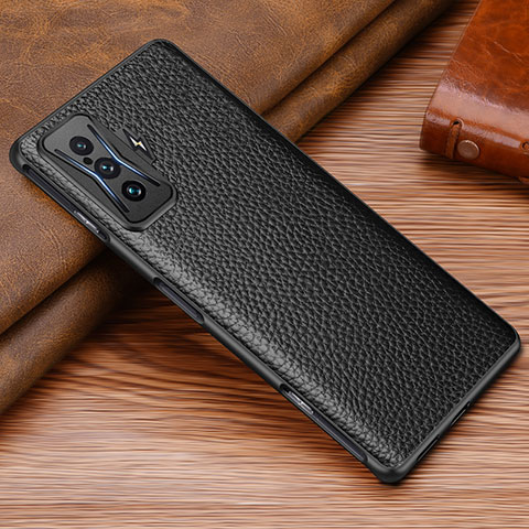 Funda Lujo Cuero Carcasa DL1 para Xiaomi Redmi K50 Gaming 5G Negro