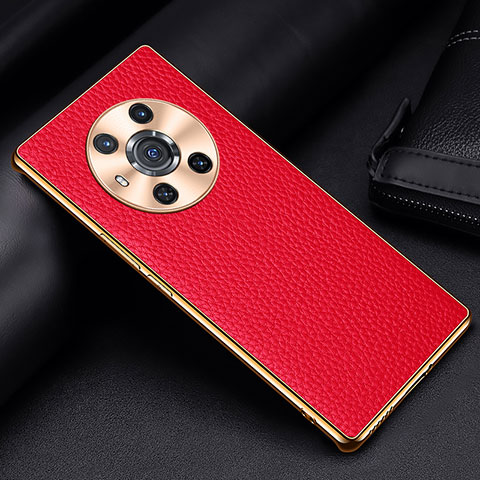 Funda Lujo Cuero Carcasa DL2 para Huawei Honor Magic3 5G Rojo