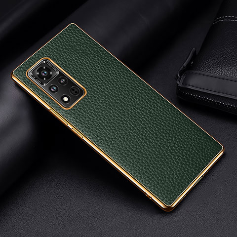 Funda Lujo Cuero Carcasa DL2 para Huawei Honor V40 5G Verde