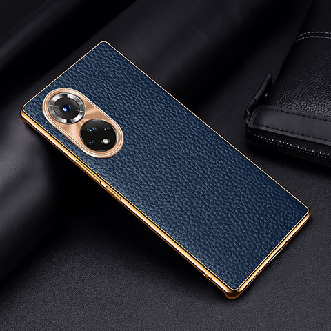 Funda Lujo Cuero Carcasa DL2 para Huawei Nova 9 Azul