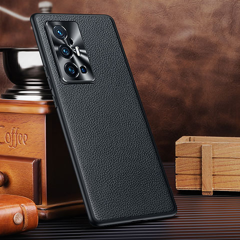 Funda Lujo Cuero Carcasa DL2 para Vivo X70 Pro+ Plus 5G Negro