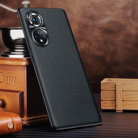 Funda Lujo Cuero Carcasa DL3 para Huawei Honor 50 5G Negro