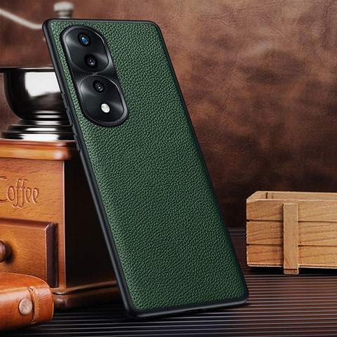 Funda Lujo Cuero Carcasa DL3 para Huawei Honor 70 Pro+ Plus 5G Verde