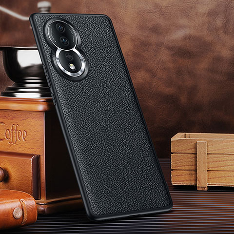 Funda Lujo Cuero Carcasa DL3 para Huawei Honor 80 5G Negro