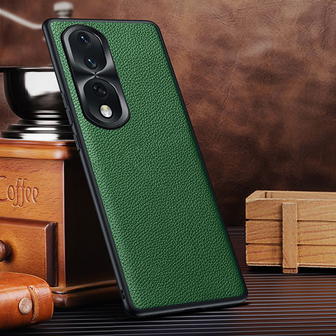 Funda Lujo Cuero Carcasa DL3 para Huawei Honor 80 Pro Flat 5G Verde