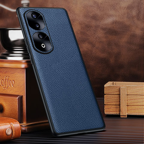 Funda Lujo Cuero Carcasa DL3 para Huawei Honor 90 Pro 5G Azul