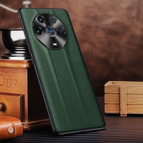 Funda Lujo Cuero Carcasa DL3 para Huawei Honor Magic4 Ultimate 5G Verde