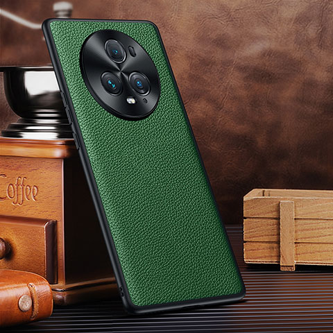 Funda Lujo Cuero Carcasa DL3 para Huawei Honor Magic5 Pro 5G Verde