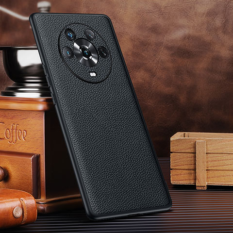 Funda Lujo Cuero Carcasa DL4 para Huawei Honor Magic4 5G Negro