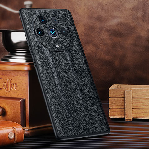 Funda Lujo Cuero Carcasa DL4 para Huawei Honor Magic4 Ultimate 5G Negro