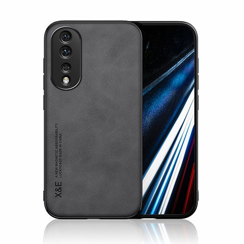 Funda Lujo Cuero Carcasa DY1 para Huawei Honor 80 Pro 5G Negro