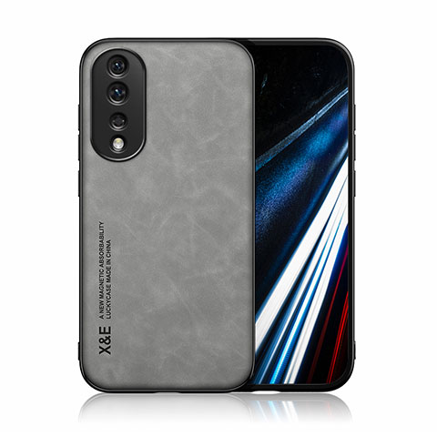 Funda Lujo Cuero Carcasa DY1 para Huawei Honor 80 Pro Flat 5G Gris