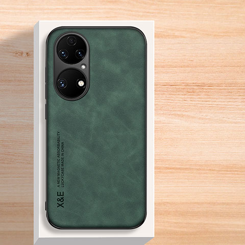 Funda Lujo Cuero Carcasa DY1 para Huawei P50 Pro Verde