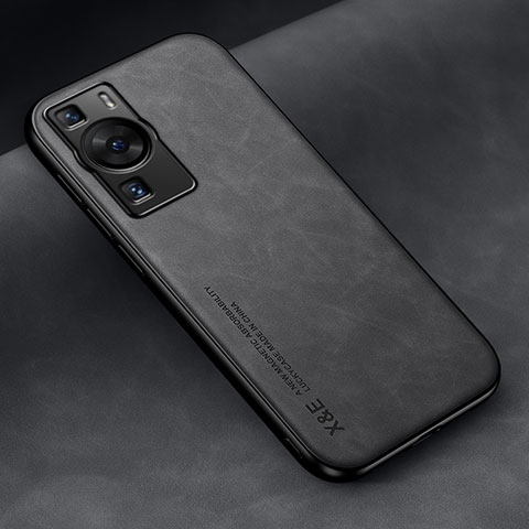 Funda Lujo Cuero Carcasa DY1 para Huawei P60 Pro Negro