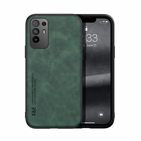 Funda Lujo Cuero Carcasa DY1 para Oppo A95 5G Verde