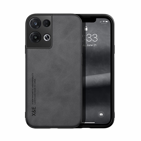 Funda Lujo Cuero Carcasa DY1 para Oppo Reno8 5G Negro