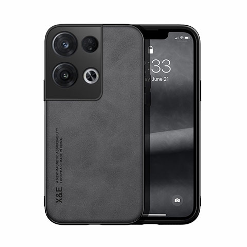 Funda Lujo Cuero Carcasa DY1 para Oppo Reno8 Pro 5G Negro