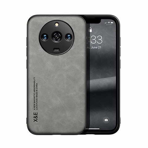 Funda Lujo Cuero Carcasa DY1 para Realme Narzo 60 5G Gris