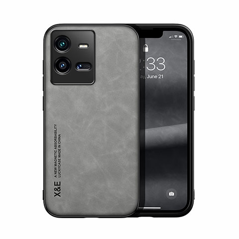 Funda Lujo Cuero Carcasa DY1 para Vivo iQOO 10 Pro 5G Gris