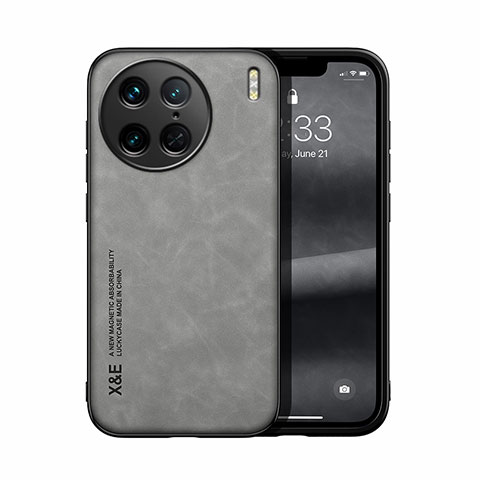 Funda Lujo Cuero Carcasa DY1 para Vivo X90 Pro 5G Gris