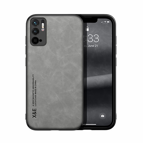 Funda Lujo Cuero Carcasa DY1 para Xiaomi POCO M3 Pro 5G Gris