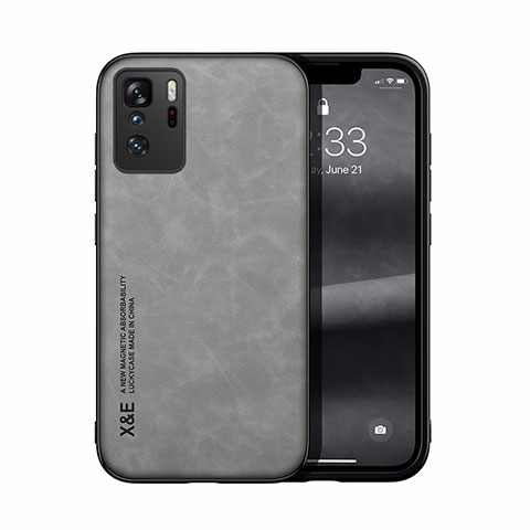 Funda Lujo Cuero Carcasa DY1 para Xiaomi Poco X3 GT 5G Gris