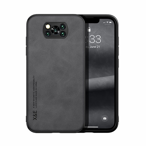 Funda Lujo Cuero Carcasa DY1 para Xiaomi Poco X3 Pro Negro