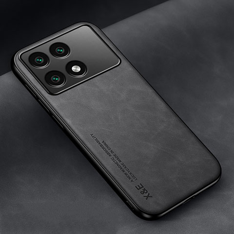 Funda Lujo Cuero Carcasa DY1 para Xiaomi Redmi K70 5G Negro