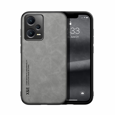 Funda Lujo Cuero Carcasa DY1 para Xiaomi Redmi Note 12 Explorer Gris