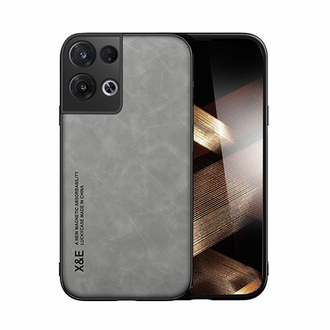 Funda Lujo Cuero Carcasa DY1 para Xiaomi Redmi Note 13 5G Gris