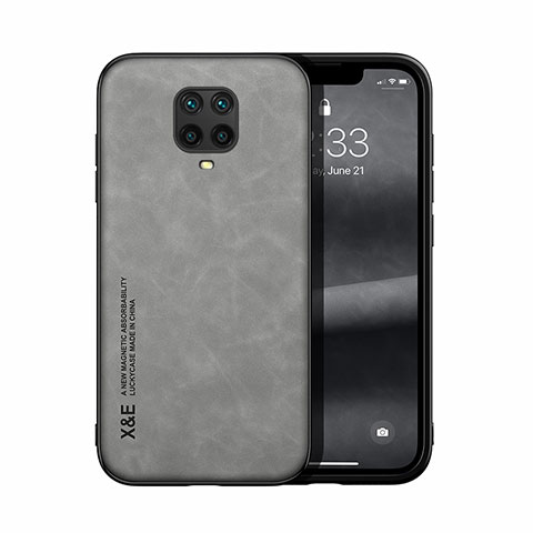 Funda Lujo Cuero Carcasa DY1 para Xiaomi Redmi Note 9 Pro Max Gris