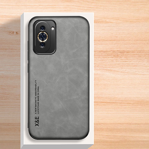 Funda Lujo Cuero Carcasa DY2 para Huawei Nova 10 Gris