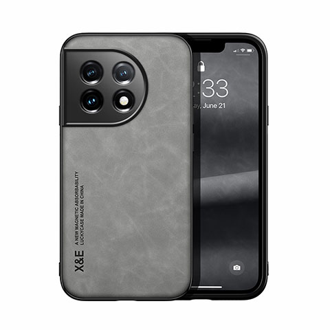 Funda Lujo Cuero Carcasa DY2 para OnePlus Ace 2 5G Gris