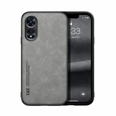 Funda Lujo Cuero Carcasa DY2 para Oppo A1 Pro 5G Gris