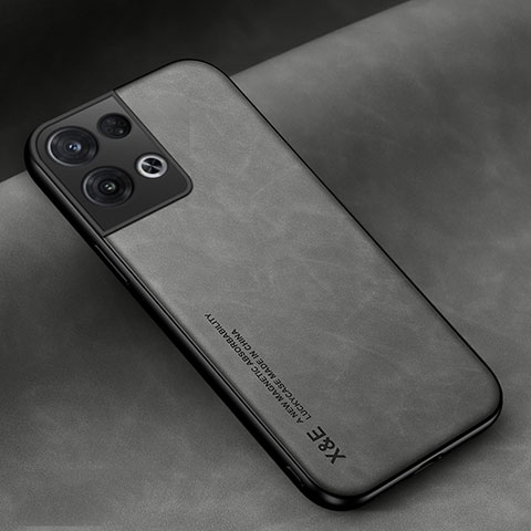 Funda Lujo Cuero Carcasa DY2 para Oppo Reno9 5G Gris