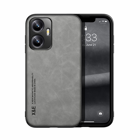 Funda Lujo Cuero Carcasa DY2 para Realme Narzo N55 Gris