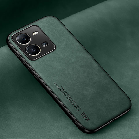 Funda Lujo Cuero Carcasa DY2 para Vivo V25e Verde