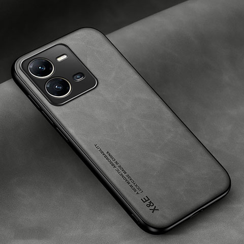 Funda Lujo Cuero Carcasa DY2 para Vivo X80 Lite 5G Gris