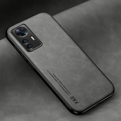 Funda Lujo Cuero Carcasa DY2 para Xiaomi Mi 12T 5G Gris