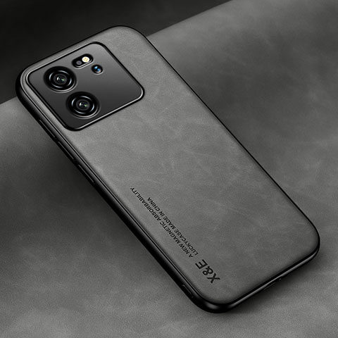 Funda Lujo Cuero Carcasa DY2 para Xiaomi Mi 13T 5G Gris